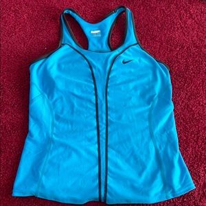 Blue Nike sleeveless fitness top
